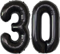 Black 30 Number Balloons Giant Jumbo Number 30 Foil Mylar Balloons by COLORFULELVES