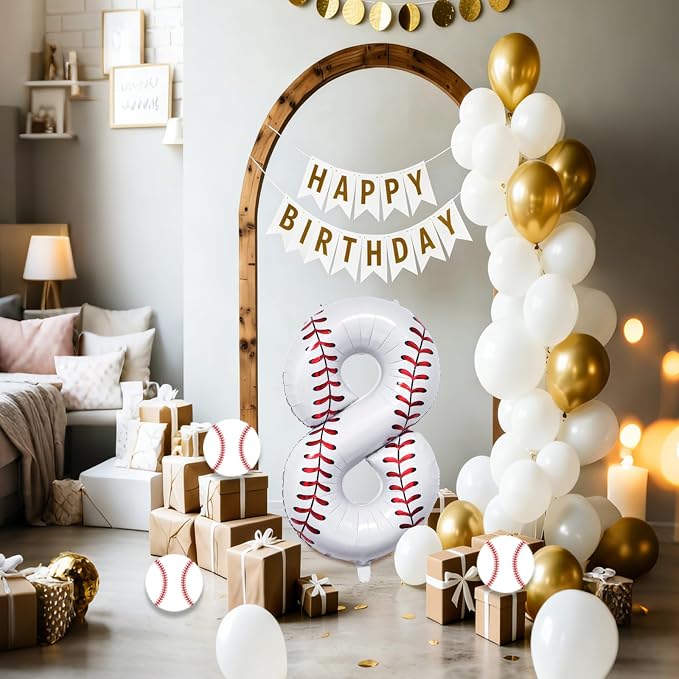 Baseball Birthday Decor, Sport Themed Balloons Party Decorations - Image 4