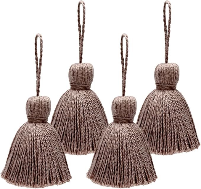 Big Size 4 PCS Tassels for Crafts, Handmade Hanging Tassels for Pillow Decor by NINGYOHI