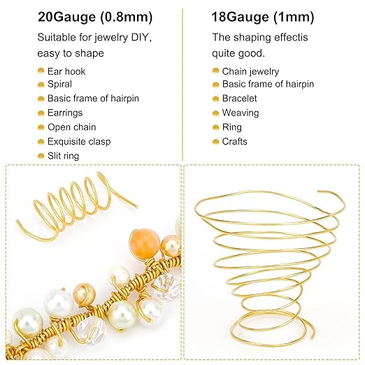 BENECREAT 12 17 18 Gauge Aluminum Wire (18 Gauge,492 FT) Anodized Jewelry Craft Making Beading Floral Wire for Halloween Christmas Frame Handicraft Making, Green