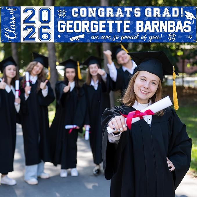 Graduation Congratulations Banner Decorations, Class of 2026 Personalized - Image 8
