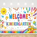 MEHOFOND 7x5ft Welcome to Kindergarten Banner Colorful Back to School Kids by MEHOFOND