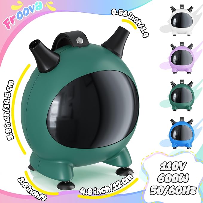 Balloon Pump Electric, Portable Balloons Inflator Air Pump Dual Nozzle - Image 2
