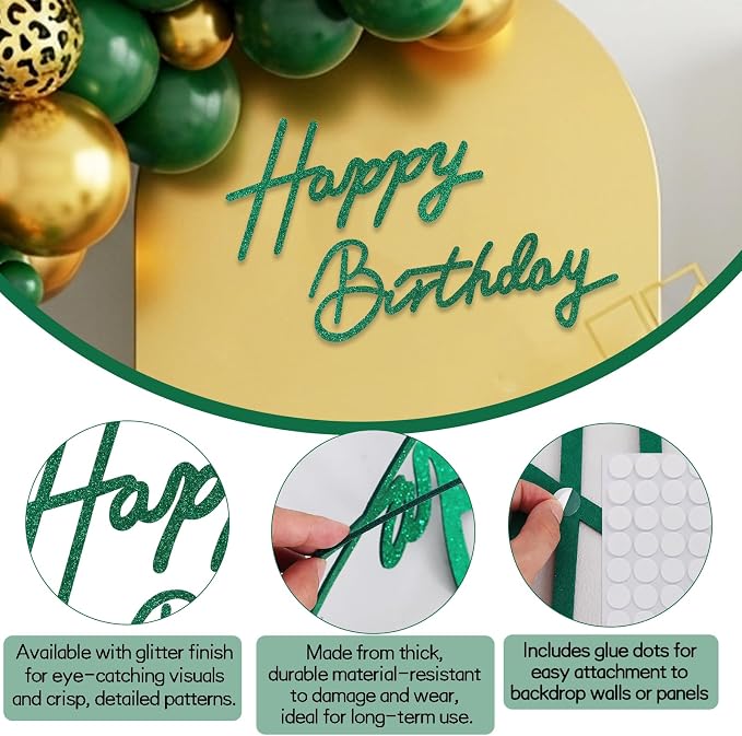 TONIFUL Happy Birthday Sign for Backdrop - Image 3