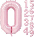 40 Inch Pink Number 0 Foil Balloon by Unknown