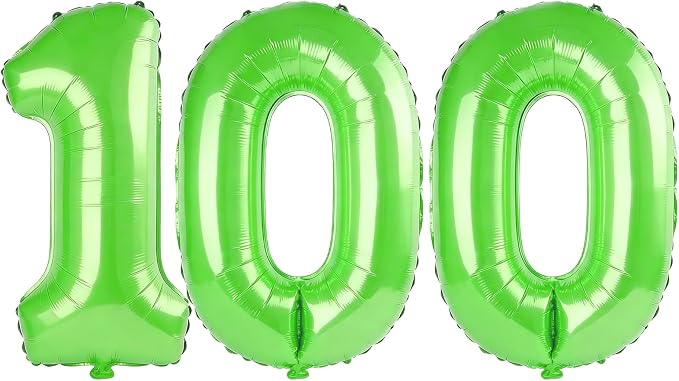 40 Inch Number 100 Balloons for 100th Birthday Party Decorations, 0-100 Fruit by FOBELEC