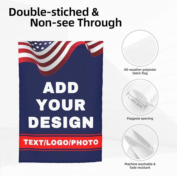 Custom Garden Flag Personalized Double Side Flags | Add Your Image Text Logo - Image 3