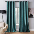 MIULEE Velvet Curtains Teal 52 x 84 Inch Length Set of 2 | Grommet Drapes by MIULEE