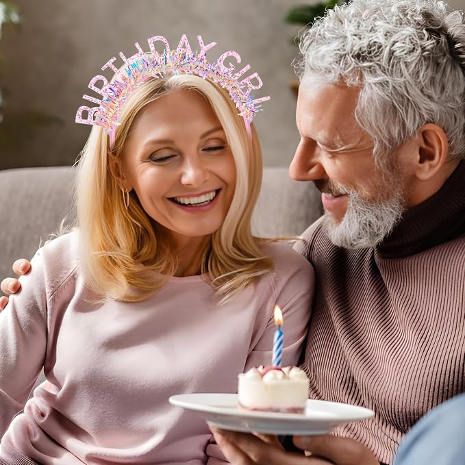 CIEHER Birthday Girl Headband Birthday Crown - Image 6