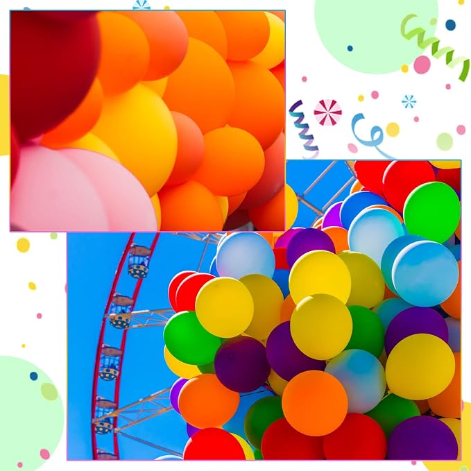 Lenwen 1000 Pcs Balloons Assorted Colors 12 Rainbow Latex Balloons - Image 5