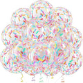 Rainbow Confetti Balloons, 12 Inch Multicolor Candyland Ice Cream Sprinkle by Froova