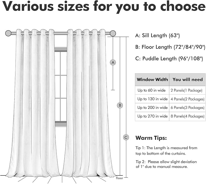 MIULEE Velvet Curtains Olive Green 72 x 84 Inch Length Set of 2 | Grommet Drapes - Image 6