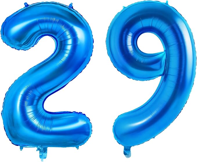 Number 29 Balloons for 29th Birthday Party Decorations, 0-100 Large No.29 by Joycard
