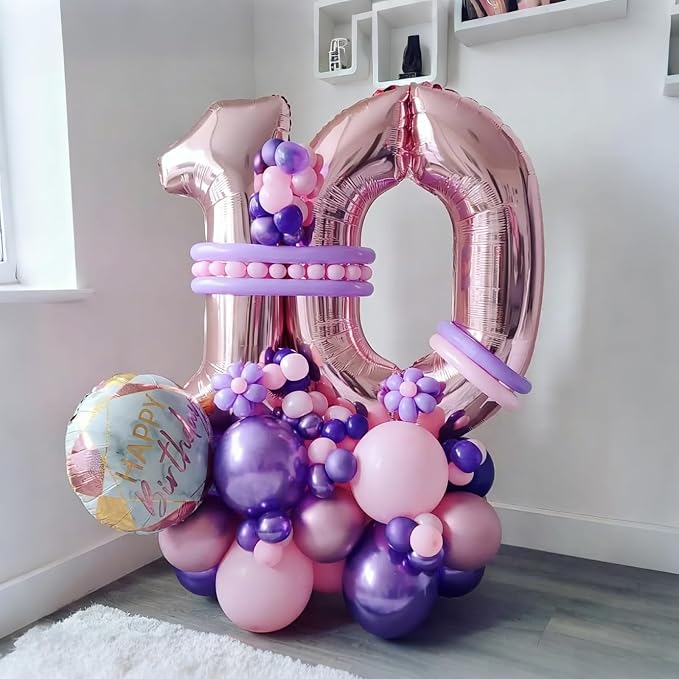 Lukiituke Pink and Purple Balloon Arch Kit - Image 3