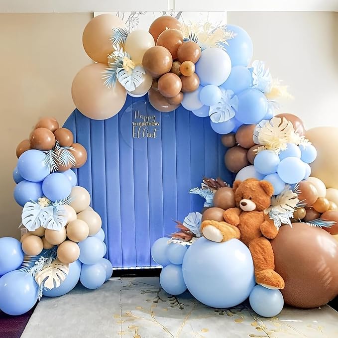 Voircoloria 90pcs Light Blue Balloons Garland Arch Kit, 18 12 10 5 Inch | - Image 4