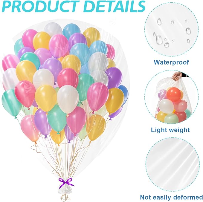 2 Pack Balloon Bags for Transport 1 Pc 98 x 59 Inch 1 Pc 64 x 49 Inch Big - Image 3