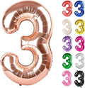 Rose Gold Number 3 Balloon 40 Inch by IWERP