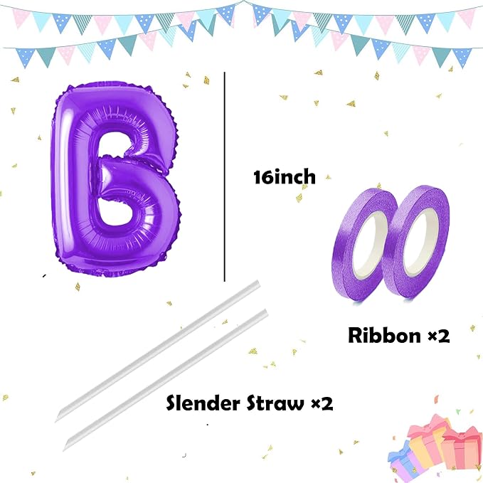 Letter Balloons 16 Inch Mylar Foil Alphabet Letter A-Z Balloons Set - Image 3