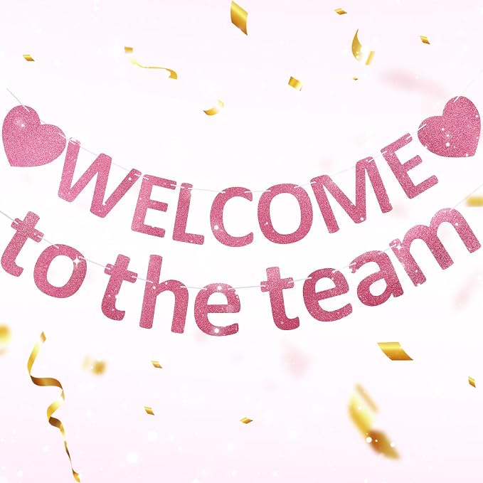 Pre-Strung Glitter Welcome to the Team Banner Welcome Banner Welcome Decorations by Unknown