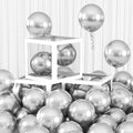 100pcs 5inch Metallic Silver Balloons, 5” Mini Chrome Silver Party Balloons Kit by Colorfullifefromnowon