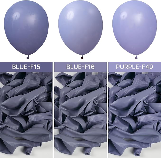 PartyWoo Dusty Blue Balloons 85pcs Different Sizes Pack of 18 12 10 5 Inch Boho - Image 5