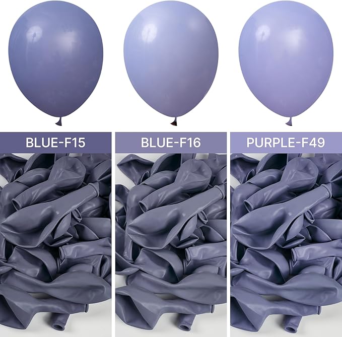 PartyWoo Dusty Blue Balloons 120pcs Boho Dusty Purple Muted Lavender Color | - Image 5