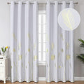 Greyish White 108 Inches Long Window Curtain Panels Room Darkening Curtains by ESTELARTEXTILER
