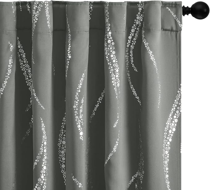 Yakamok Grey Light Blocking Curtains - Image 4