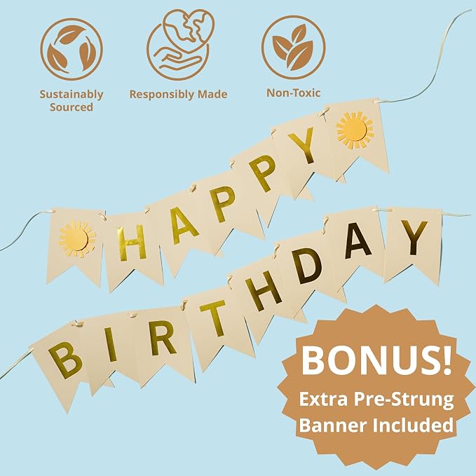 Boho Sunshine Birthday Party Decorations and Supplies, Serves 20 - Image 6