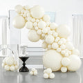 PartyWoo Beige Balloons 127pcs Different Sizes of 36 18 12 10 5 Inch Cream by PartyWoo