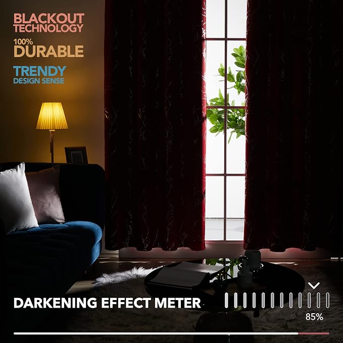 Deconovo Living Room Curtains 84 Inches Long, Thermal Insulated, Room Darkening - Image 5