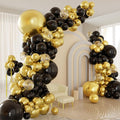 Black and Gold Balloons Arch Garland Kit by PATYDECRO