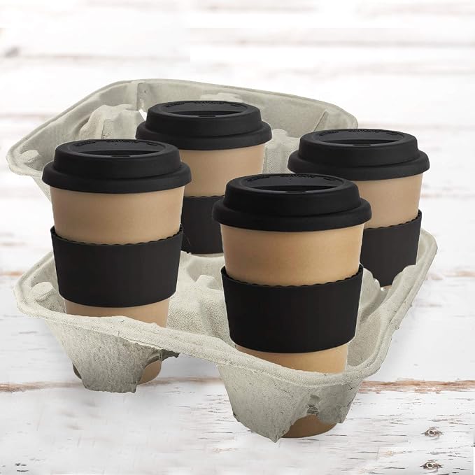 MT Products Pulp Fiber 4 Cup Drink Carrier 8-32 oz. - Image 9