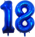 40 Inch Navy Blue 18 Number Balloons Giant 18 Balloons Navy Blue Birthday 18 by LHOAVWE
