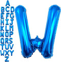 40 Inch Blue Letter W Balloons, DIY Phrase Foil Alphabet Letter W Balloons DIY by LHOAVWE