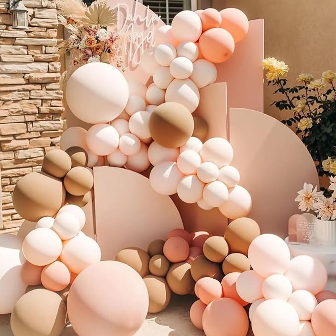 Voircoloria 105pcs Blush Party Latex Balloons, 12inch | - Image 4