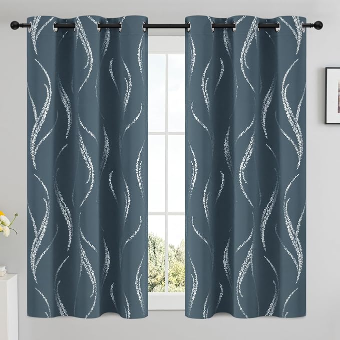 Yakamok Stone Blue Blackout Curtains - Image 2