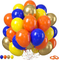 Blue and Orange Balloons by Saxuxu