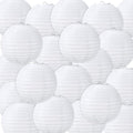 Treela 48 Pack White Chinese Japanese Paper Lanterns Decorative Hanging Round by Treela