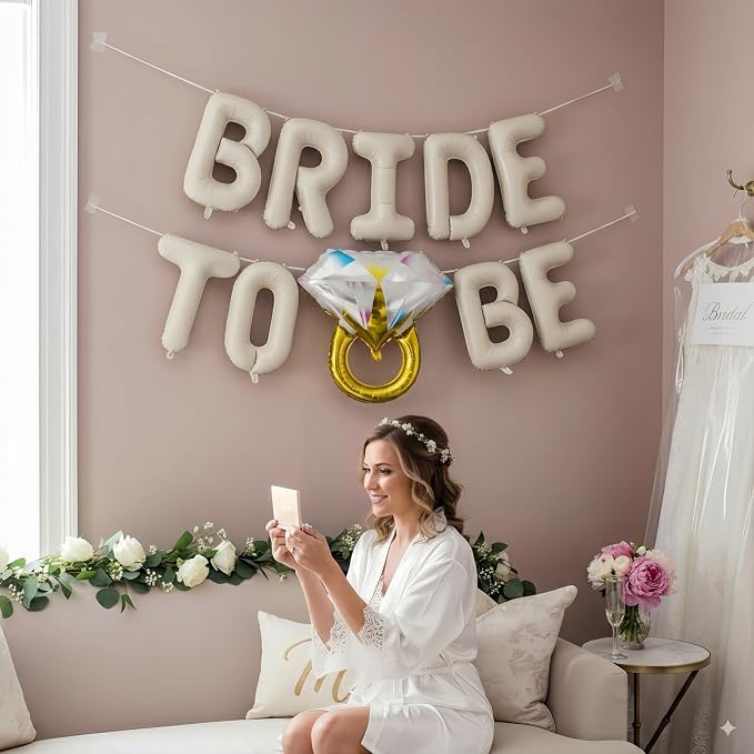 Beige Bachelorette Party Decorations, Cream White Sand Bride To Be Bridal - Image 3