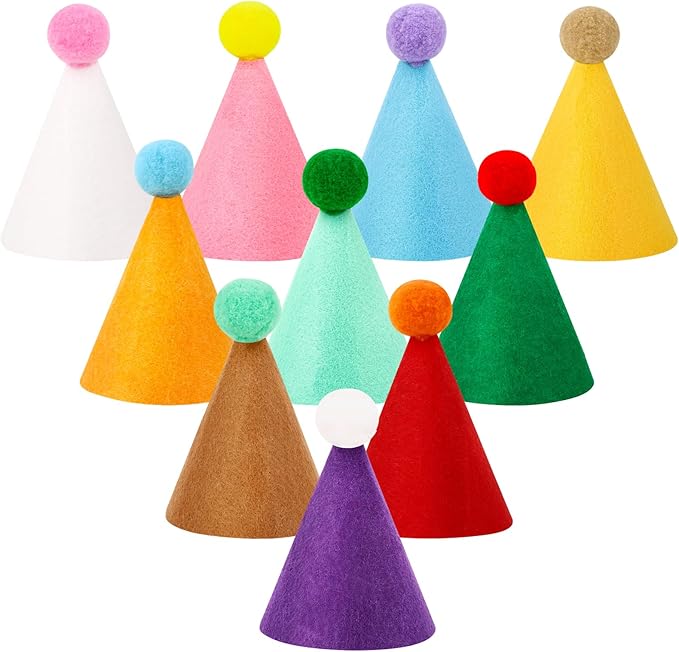 Hxezoc 10 Pcs Colorful Mini Party Hats by Hxezoc