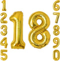 Gold Number 18 Balloon 40 Inch, Shiny Foil Decor by Unknown