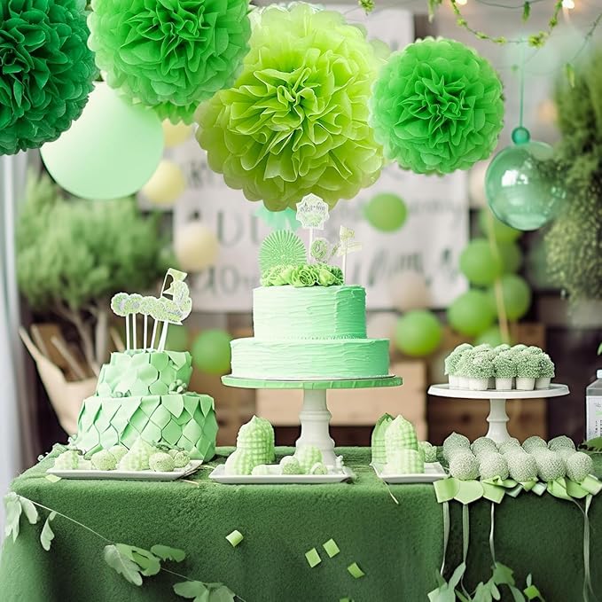 18pcs Decorative Tissue Paper Pom Poms of 14in - Image 4