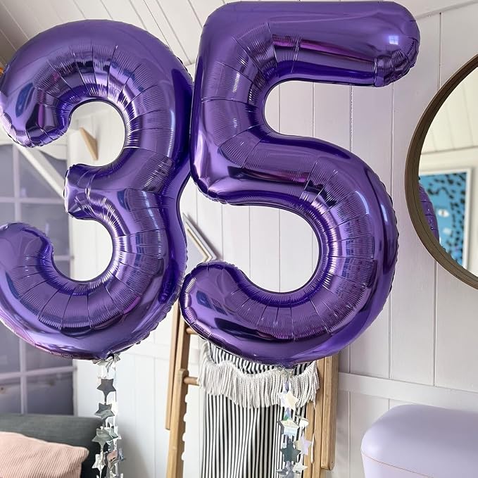 50 Balloon Number 40 Inch Purple Balloons - Image 2