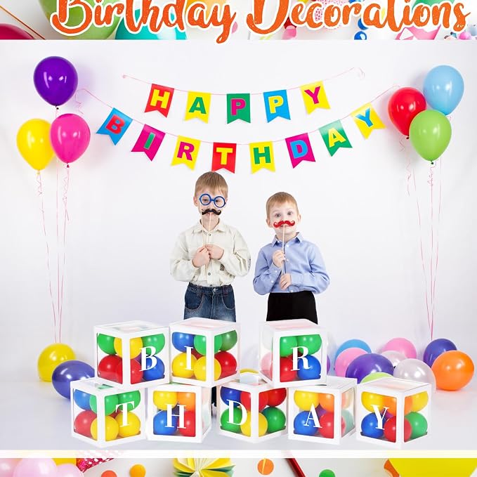 Zhanmai 6 Pcs Letters Numbers Boxes Balloon - Image 6