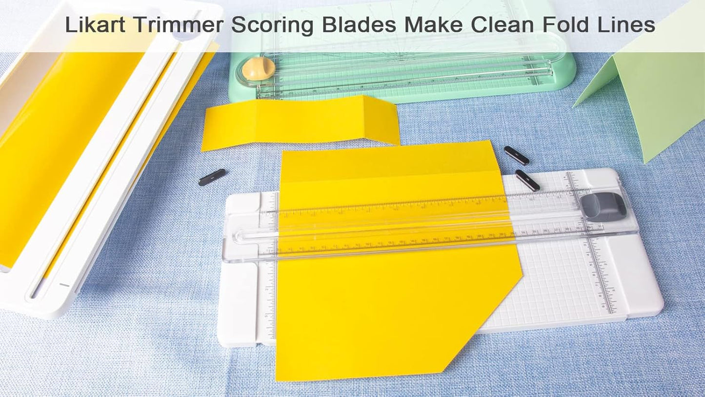 Likart 8 Pack Portable Trimmer Cutting Blades,Compatible for Cricut Paper Cutter/Cricut Roll Holder,Paper Trimmer Replacement Blades(6 Cutting Blades & 2 Scoring Blades)