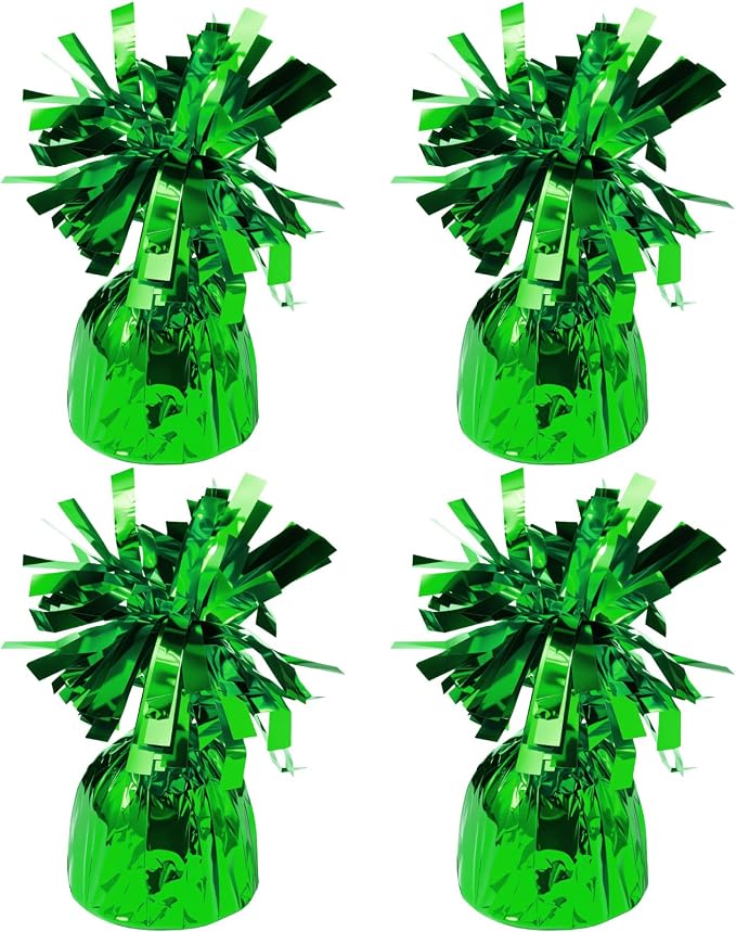 4 Pcs Green Metallic Balloon Weights Holder Anchors Balloon Holder Weights by ZCYSRLQIN