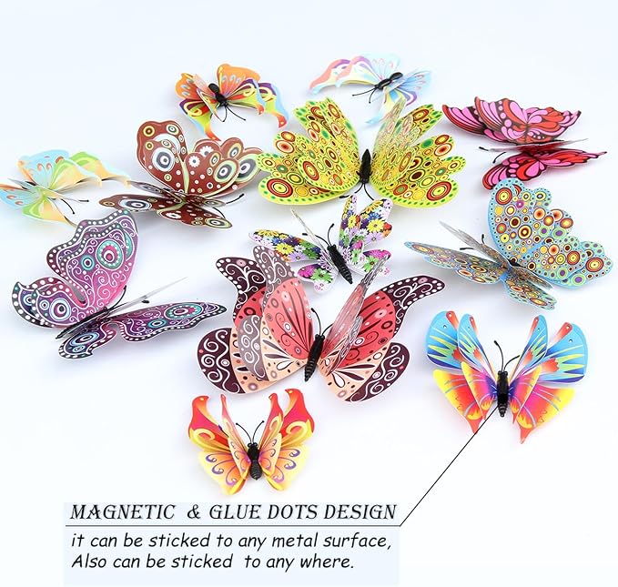 OPSEAM 3D Butterfly Wall Decor Butterfly Decorations Stickers - Image 5
