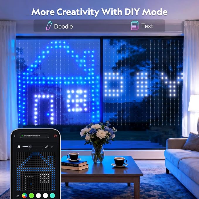 JMEXSUSS 400 LED Smart Curtain Lights - Image 4