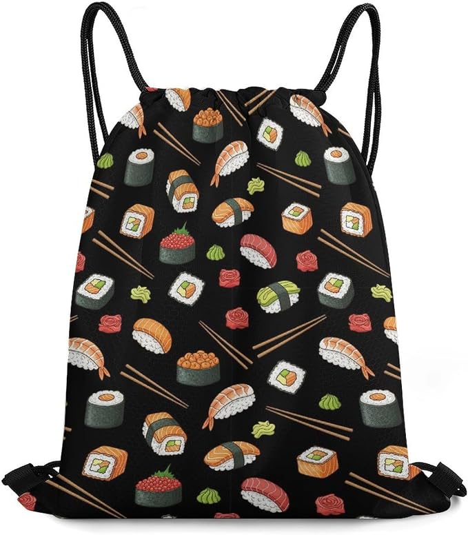 Travel Drawstring Backpack Theft Proof Cinch Sack Water Resistant Sackpack by Unknown